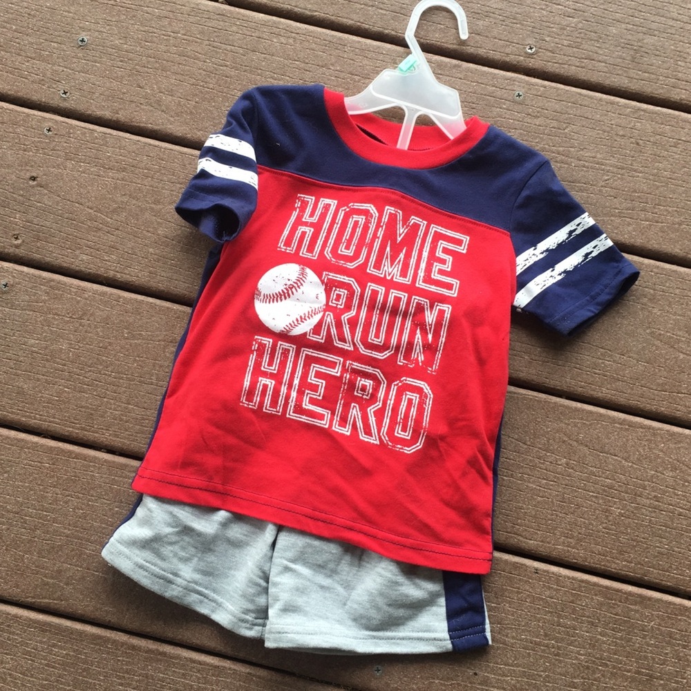 Kids shirt and shorts baseball outfit